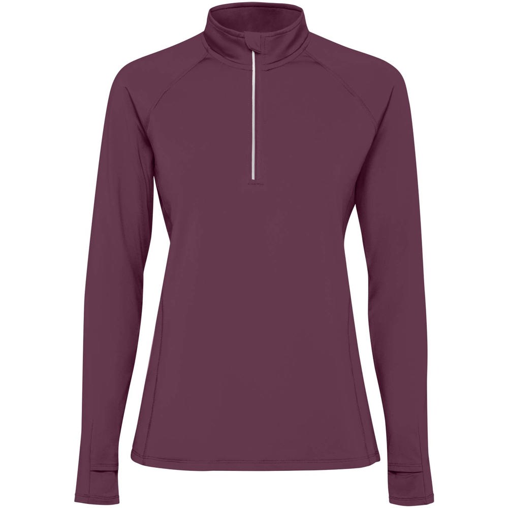 Estambul 200 g/m² Half-Zip Sweatshirt für Damen - pflaumenrot