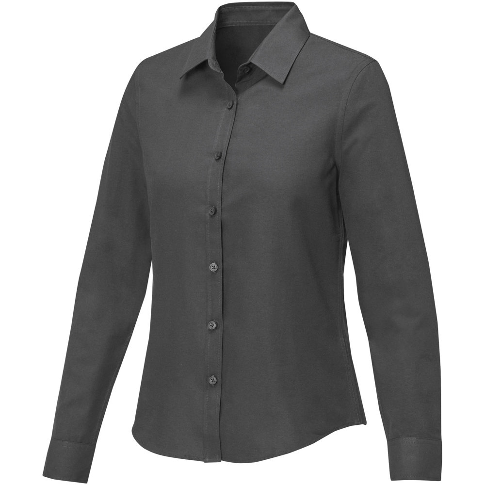 Pollux 130 g/m² Damenbluse mit langen Ärmeln - storm grey