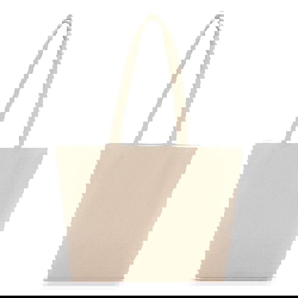 Baumwoll-Tragetasche mit Reißverschluss OEKO-TEX® 47 x 11 x 35cm 320g/m²