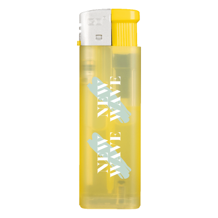 Go Frosty Piezo Flaches elektronisches Feuerzeug TL - Gelb