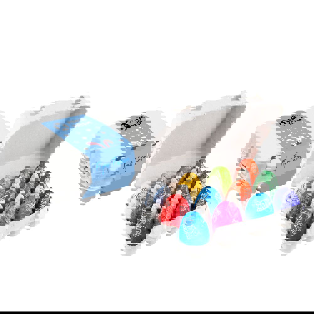 Eierkarton mit 12 Tony Chocolonely Ostereiern