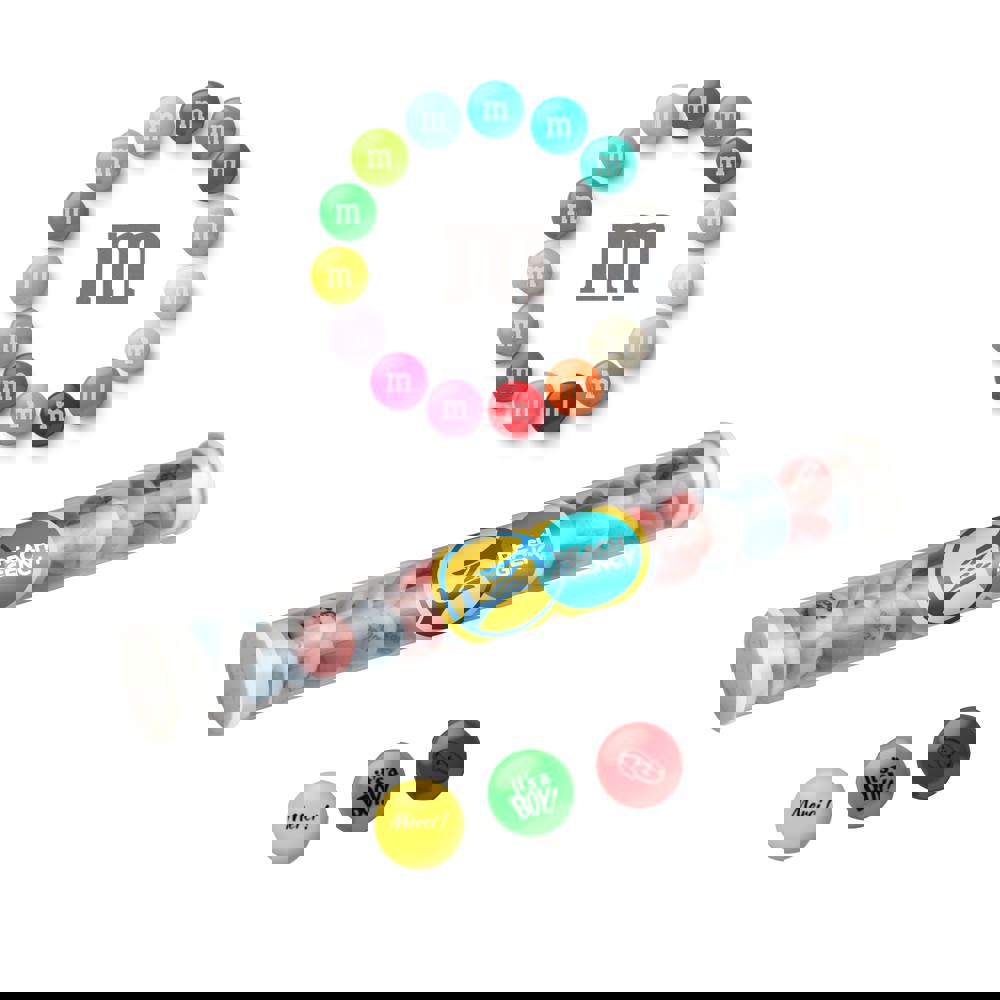 Röhrchen mit bedruckte M&M