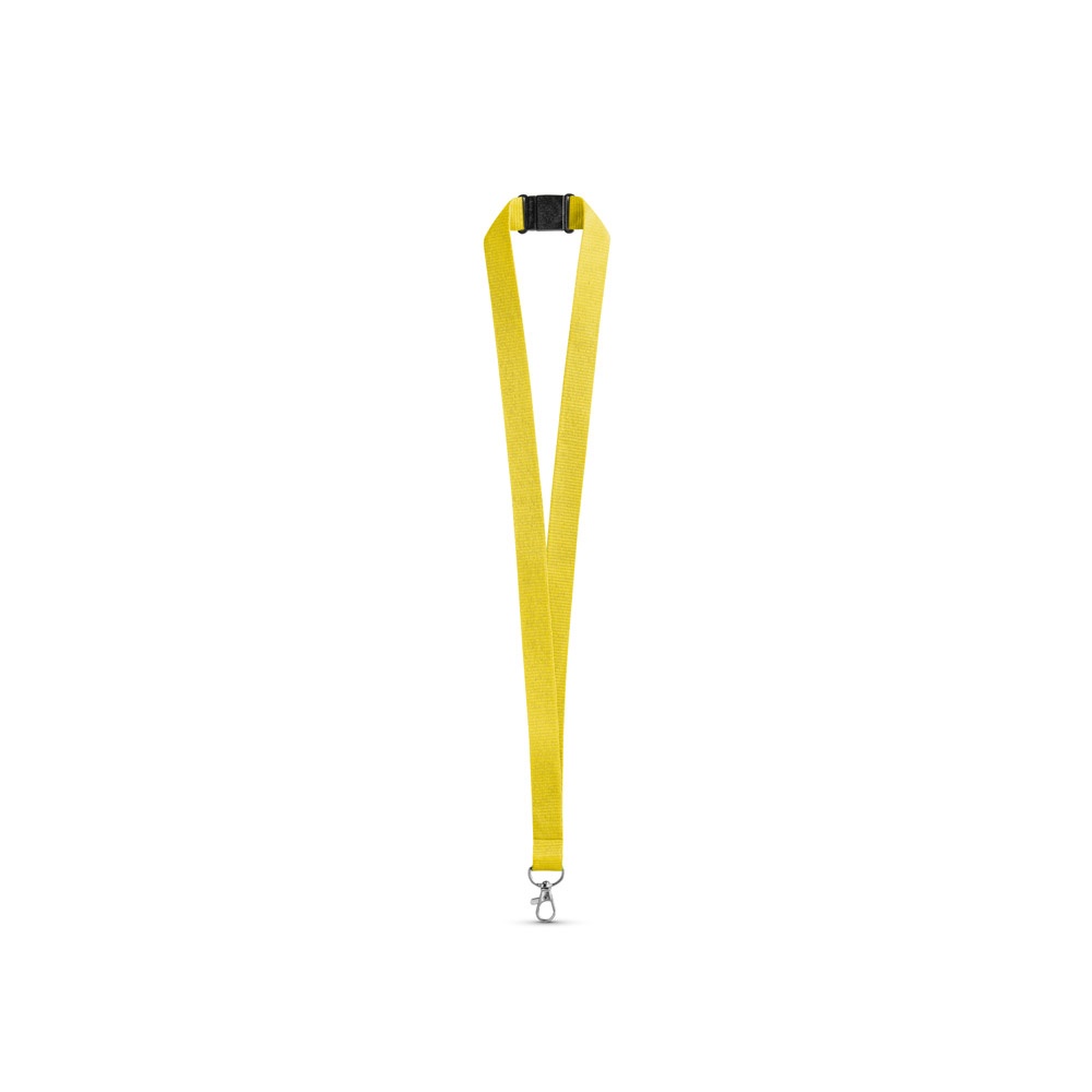 LEEDS. Lanyard aus Polyester mit Sicherheitsverschluss - Gelb