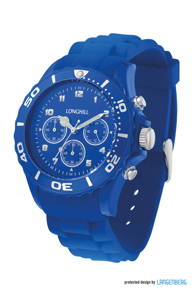 Kunststoffuhr LOGI CHRONO - blau
