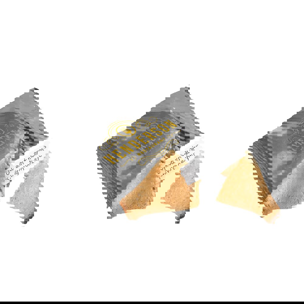 Glückskeks in bedruckter Folie - Silber