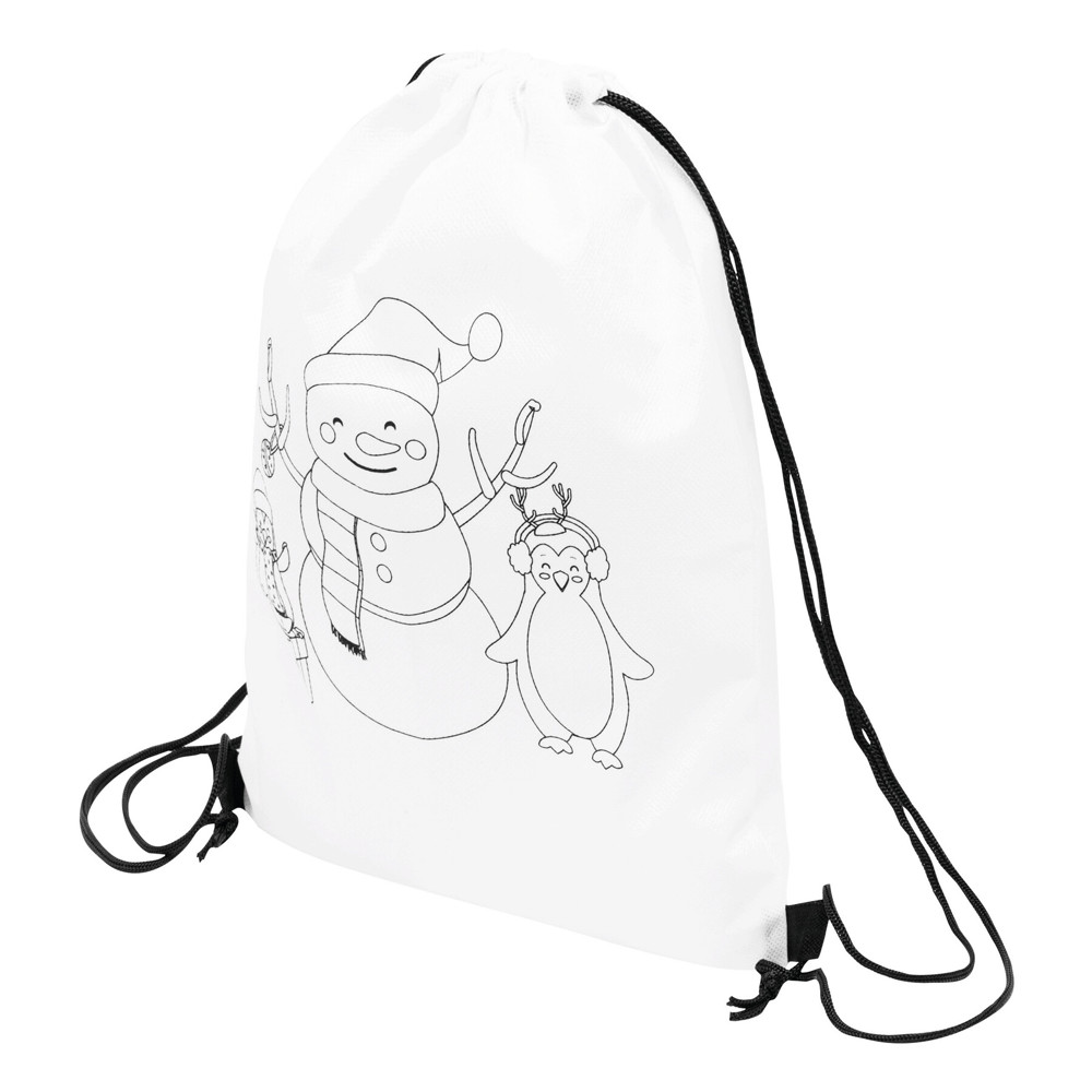 COLOURFUL SNOWMAN - Bemalbarer Turnbeutel