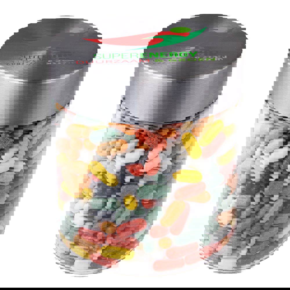 Glas 0,9 Liter gefüllt mit Süßigkeiten