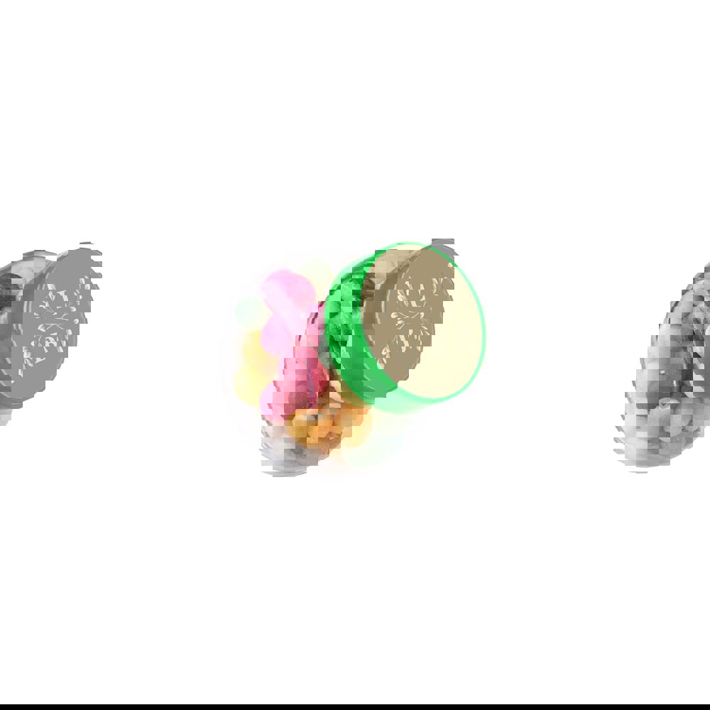 Mikro Glas 50 ml gefüllt mit Süßigkeiten - Transparant/grün