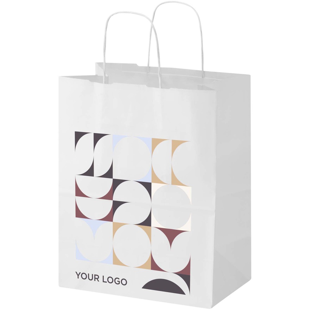 Kraft 80–90 g/m² Papiertasche mit Kordelgriffen – 25 × 15 × 32 cm