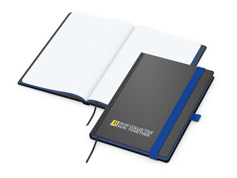 Notizbuch Hardcover Color-Book Ausstattung farbig - mittelblau