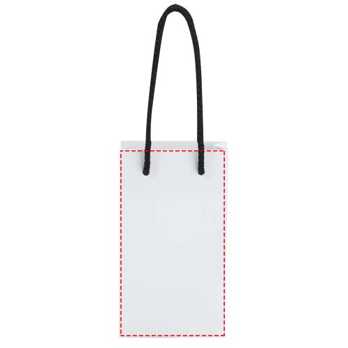 Handgefertigte 170 g/m² Integra-Papiertüte mit Kunststoff Kordelgriffen – 9,5 × 4 × 17 cm