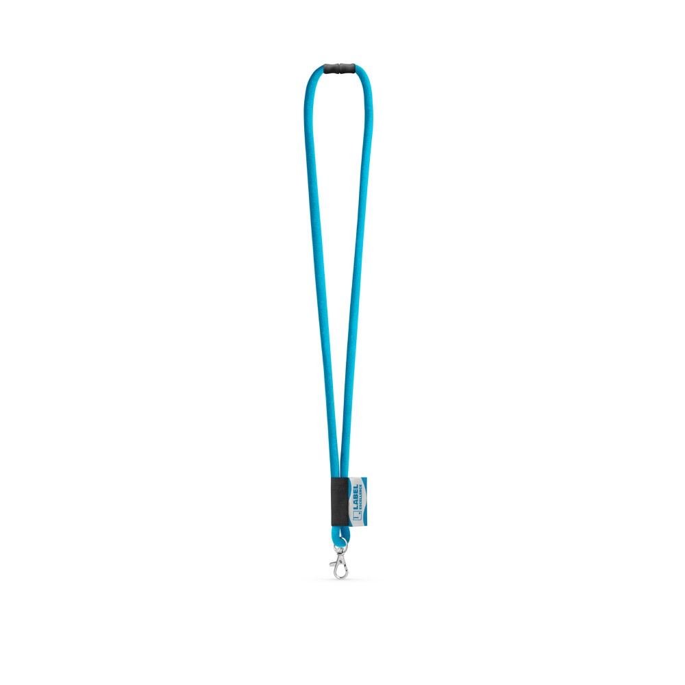 WISBECH. SET Lanyard Tube Long (Ø 7 mm) mit 9 mm Schnappkarabiner und Ø 7 mm Sicherheitsverschluss - 304 - Hellblau