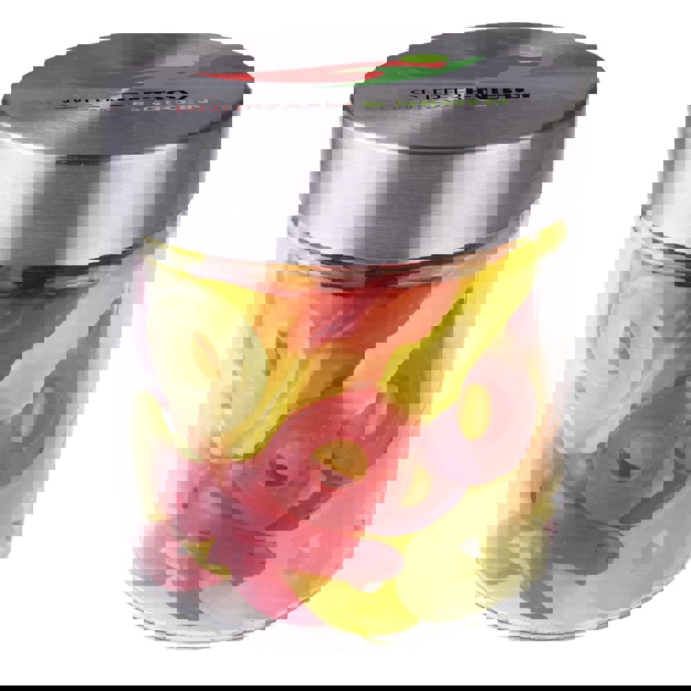 Glas 0,9 Liter gefüllt mit Süßigkeiten - Transparant