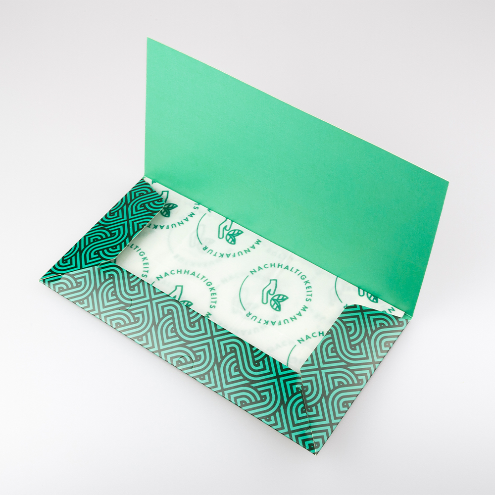 Bienenwachstuch M mit DIN-Lang-Karte – Wabi