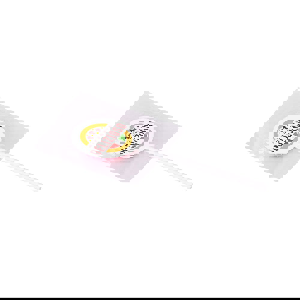 Lutscher mit Aufkleber