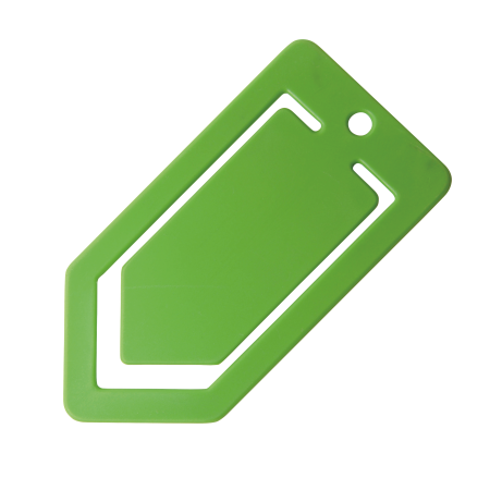 Notitzklammer Pfeil - hell grün