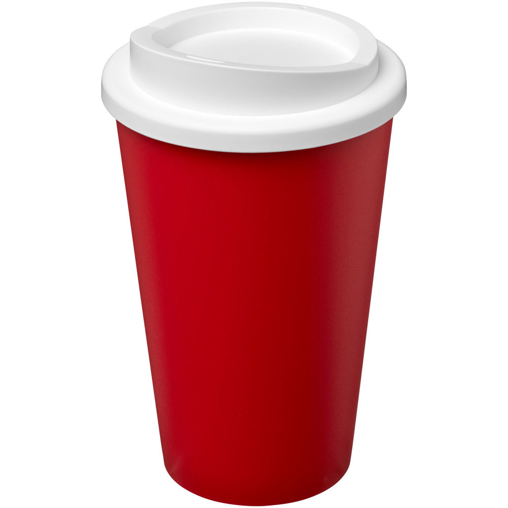 Americano® Eco 350 ml recycelter Becher - rot, weiss