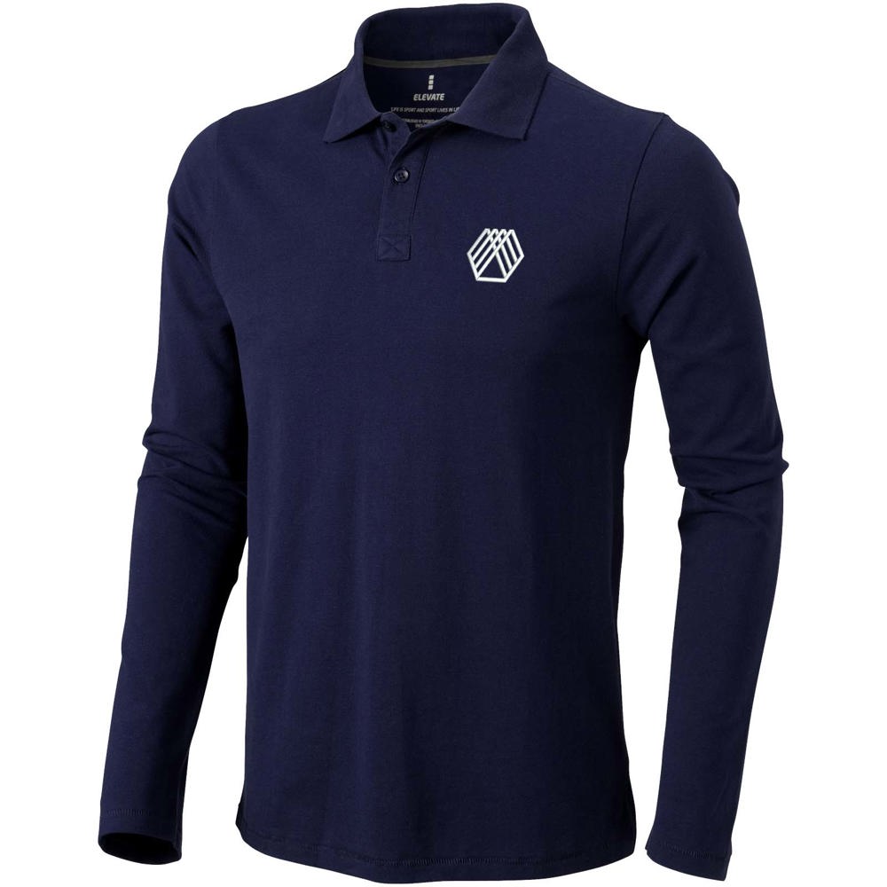 Calgary 180 g/m² Langarm Poloshirt für Herren