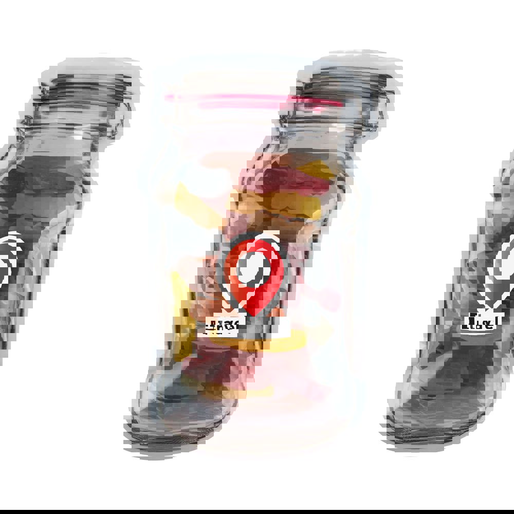 Briefkasten-"Weckglas" midi mit Süßigkeiten