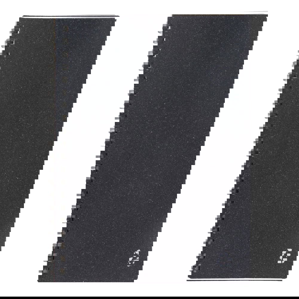 Notizbuch aus recyceltem Leder Midi - Dunkelgrau