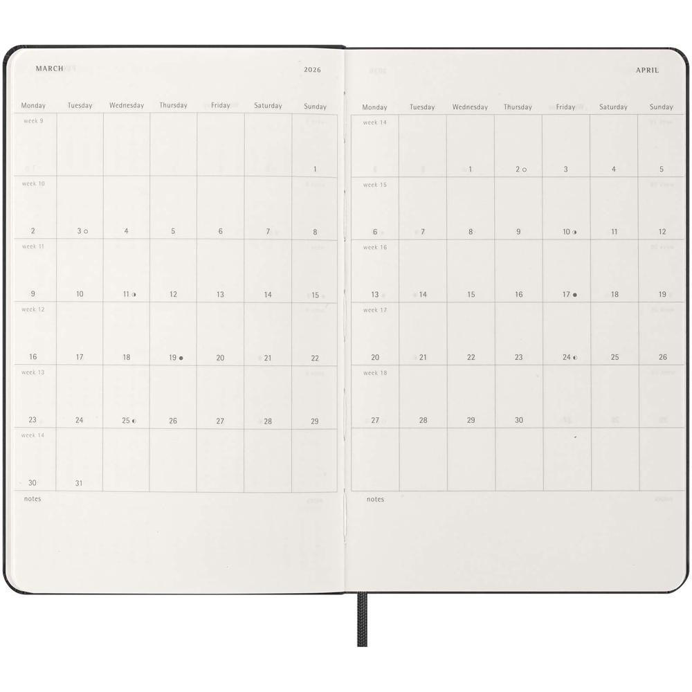 Moleskine Hardcover 12 Monate Wochenkalender L