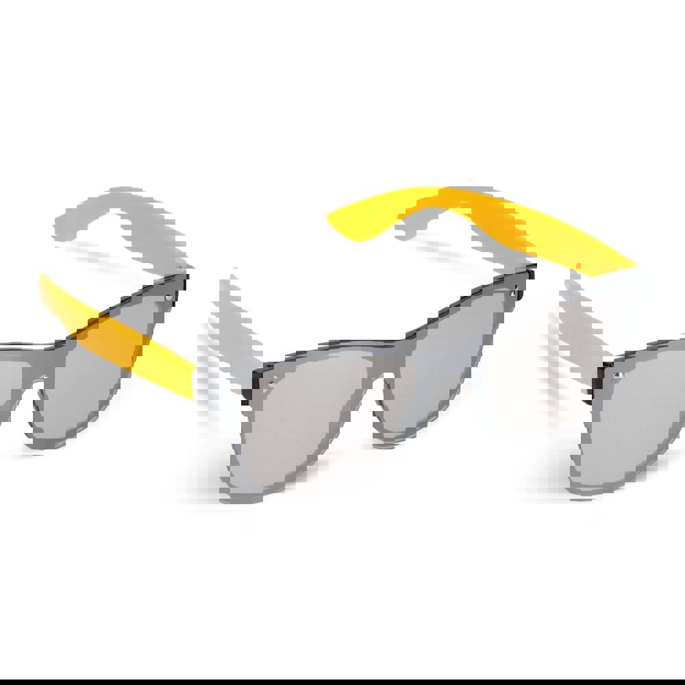 Justin R-PC Sonnenbrille mit verspiegelten Uni-Gläsern UV400 - gelb