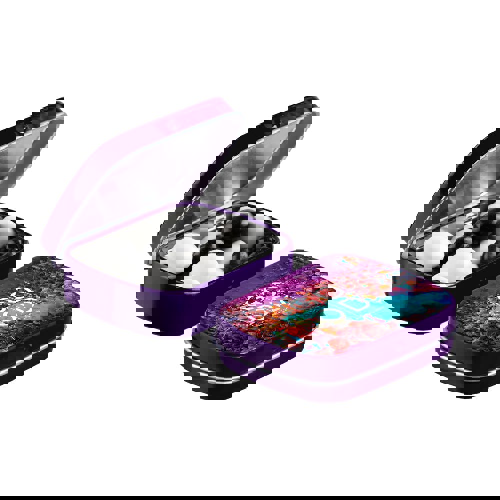 Mini Klappdeckeldose mit Süßigkeiten - Violett