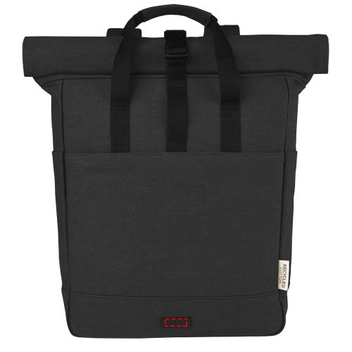 Joey 15" GRS Rolltop Laptoprucksack aus recyceltem Canvas 15 L