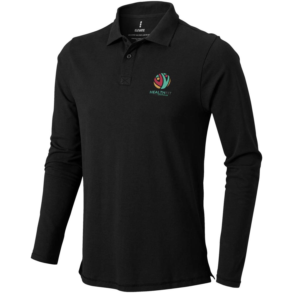 Calgary 180 g/m² Langarm Poloshirt für Herren