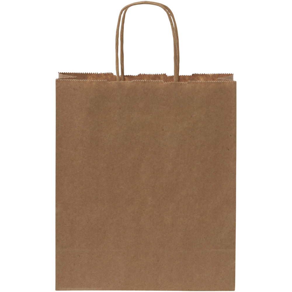 Kraftpapiertasche 80 g/m² mit gedrehten Griffen – 18 × 8 × 21 cm