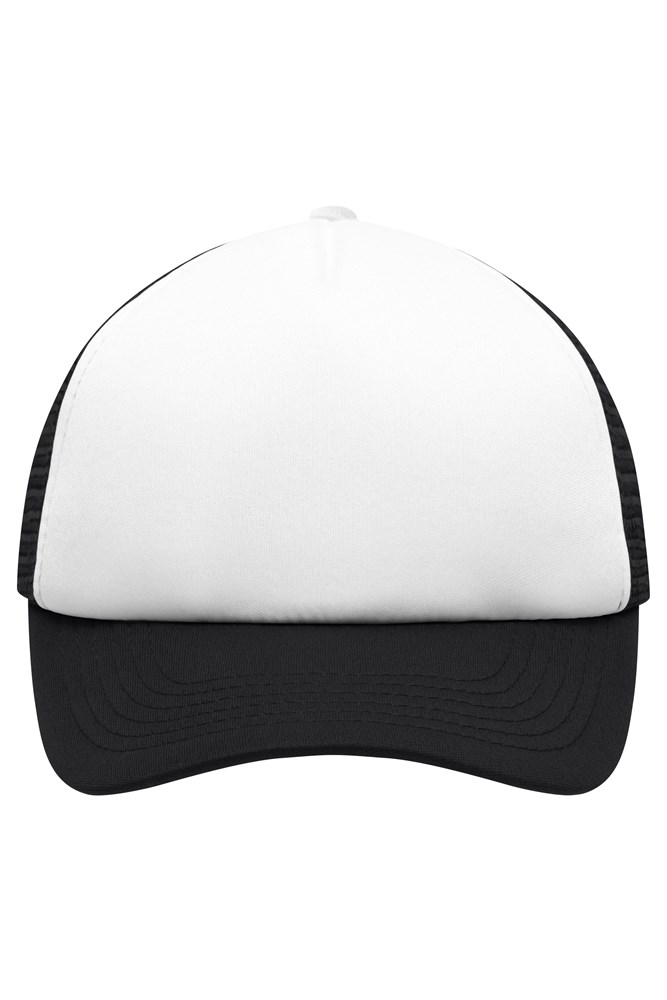 5 Panel Polyester Mesh Cap for Kids - White/black (ca. Pantone white
blackC)