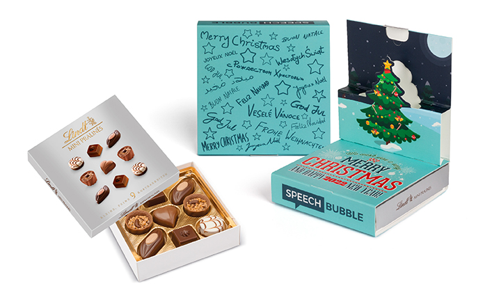 Lindt Mini Pralinés in Christmas Pop-Up