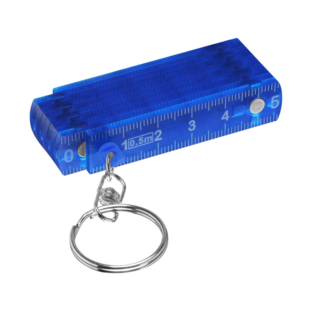 Zollstock Kunststoff, mini - blau-transparent