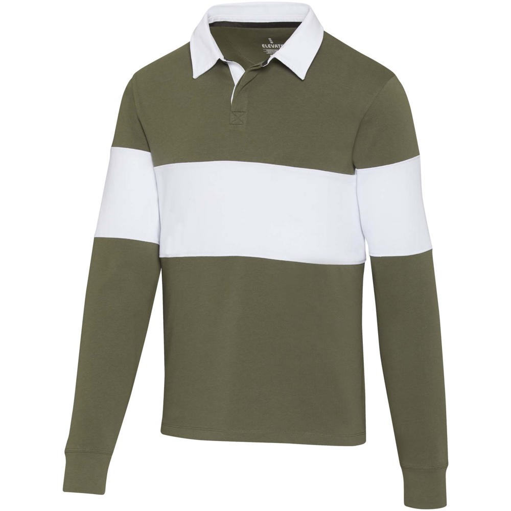 Clyde Rugby Polo Sweatshirt Unisex - grün, weiss