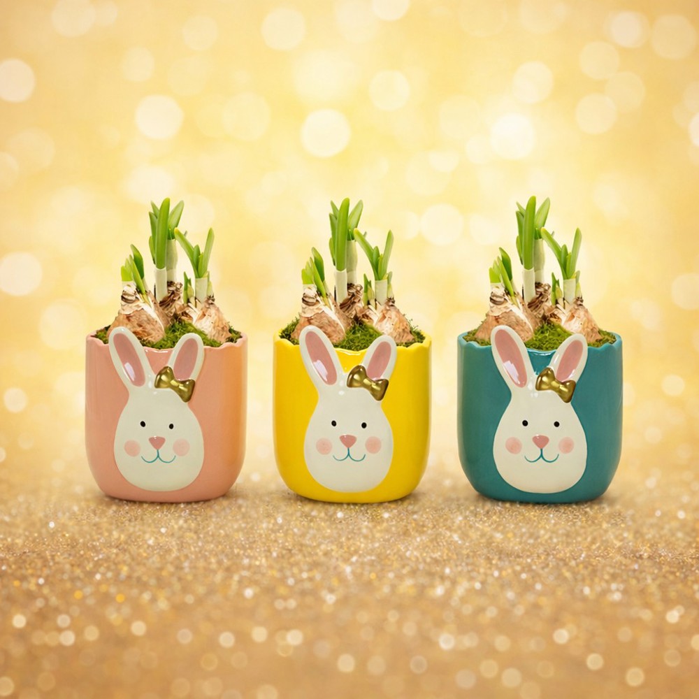 Easter golden bunny medium - Narzisse, Ohne Verpackung