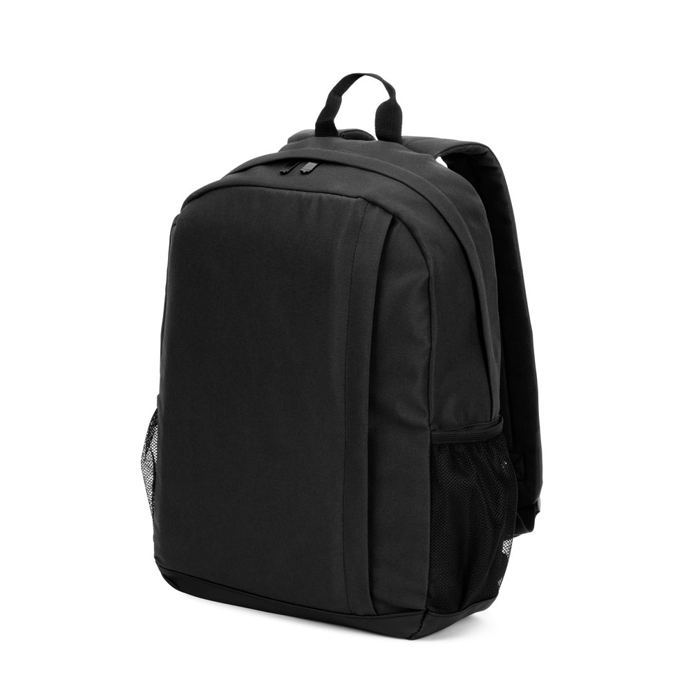 LIVERPOOL. Laptop-Rucksack aus recyceltem 600D Polyester, 15" - schwarz