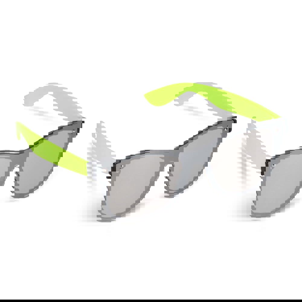 Justin R-PC Sonnenbrille mit verspiegelten Uni-Gläsern UV400 - hellgrün