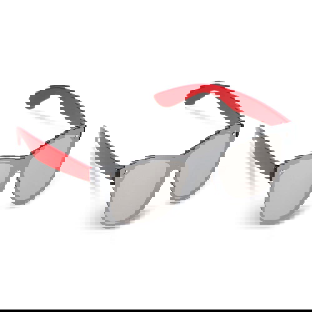 Justin R-PC Sonnenbrille mit verspiegelten Uni-Gläsern UV400 - rot