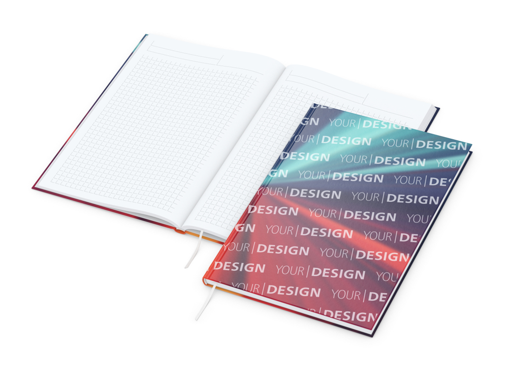 Notizbuch Note-Book, A4, Winkelkaro, matt