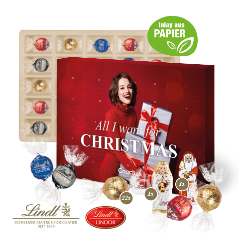 Adventskalender Lindt Lindor mit Santa & Engel
