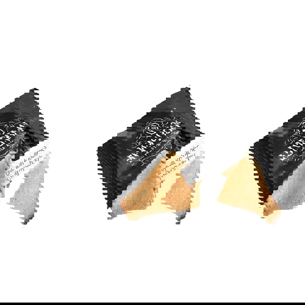 Glückskeks in bedruckter Folie - Schwarz