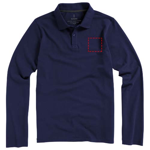 Calgary 180 g/m² Langarm Poloshirt für Herren