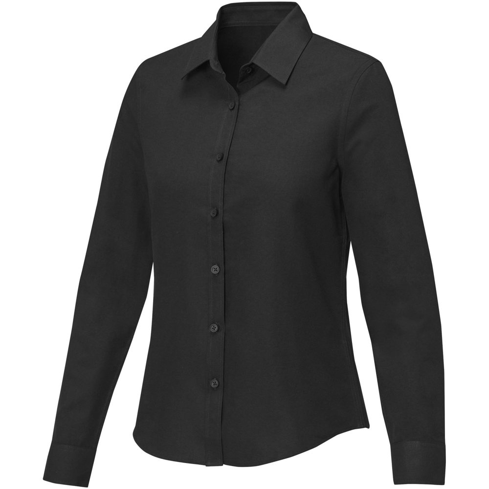 Pollux 130 g/m² Damenbluse mit langen Ärmeln - Schwarz