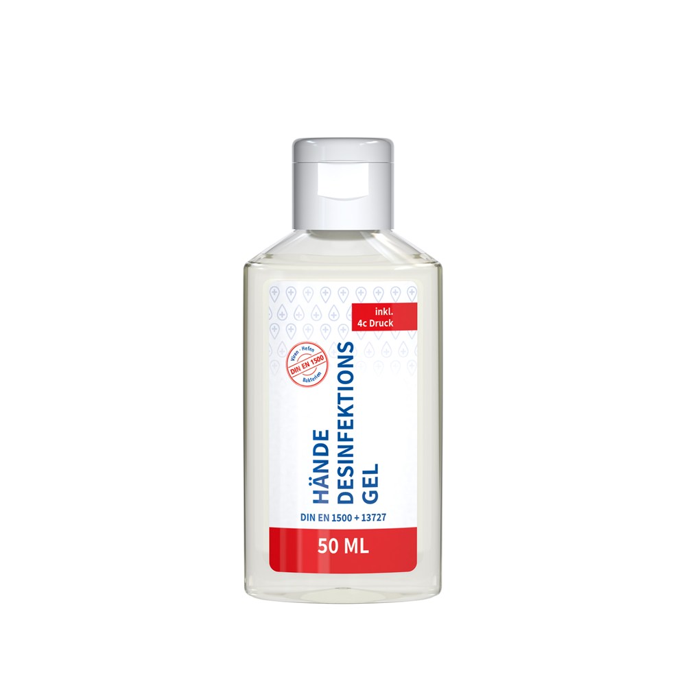 Hände-Desinfektionsgel (DIN EN 1500), 50 ml, Body Label (R-PET)