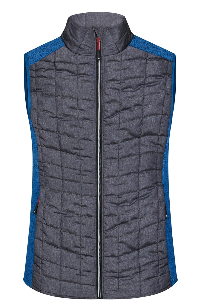Ladies' Knitted Hybrid Vest - Royal-melange/anthracite-melange (ca. Pantone 301C
432C)