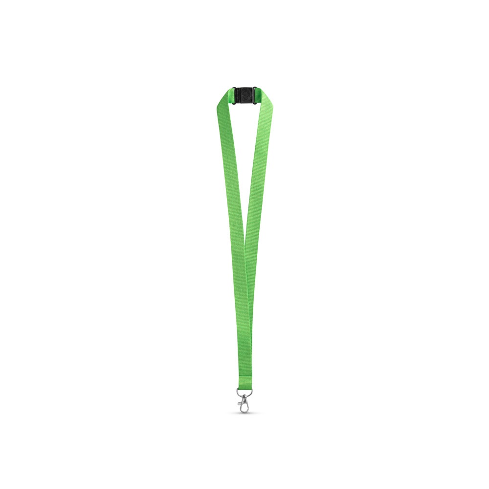 LEEDS. Lanyard aus Polyester mit Sicherheitsverschluss - Hellgrün