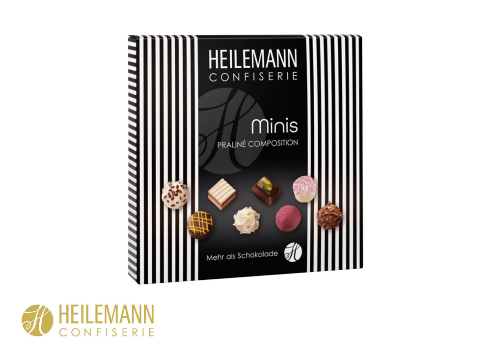 Heilemann Mini Pralinés im Schuber 91 g , Inhalt: Heilemann Mini Pralinés
