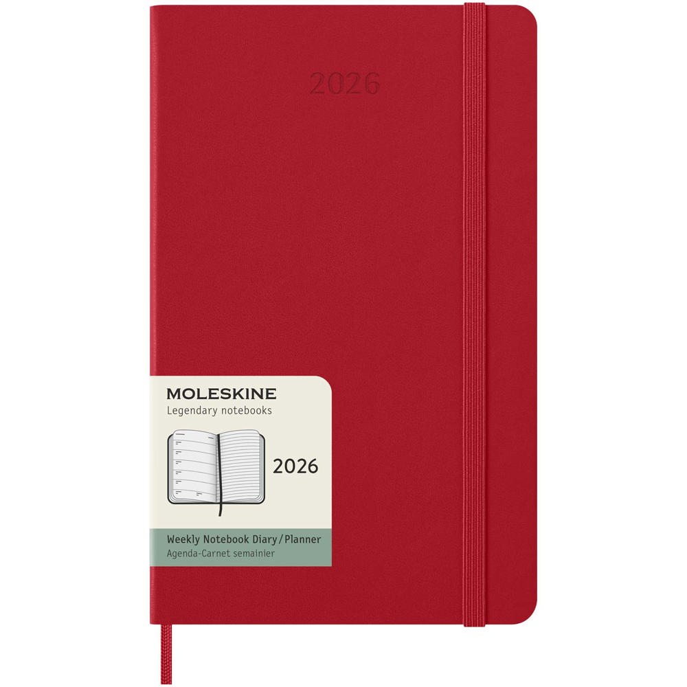 Moleskine Hardcover 12 Monate Wochenkalender L - scharlachrot