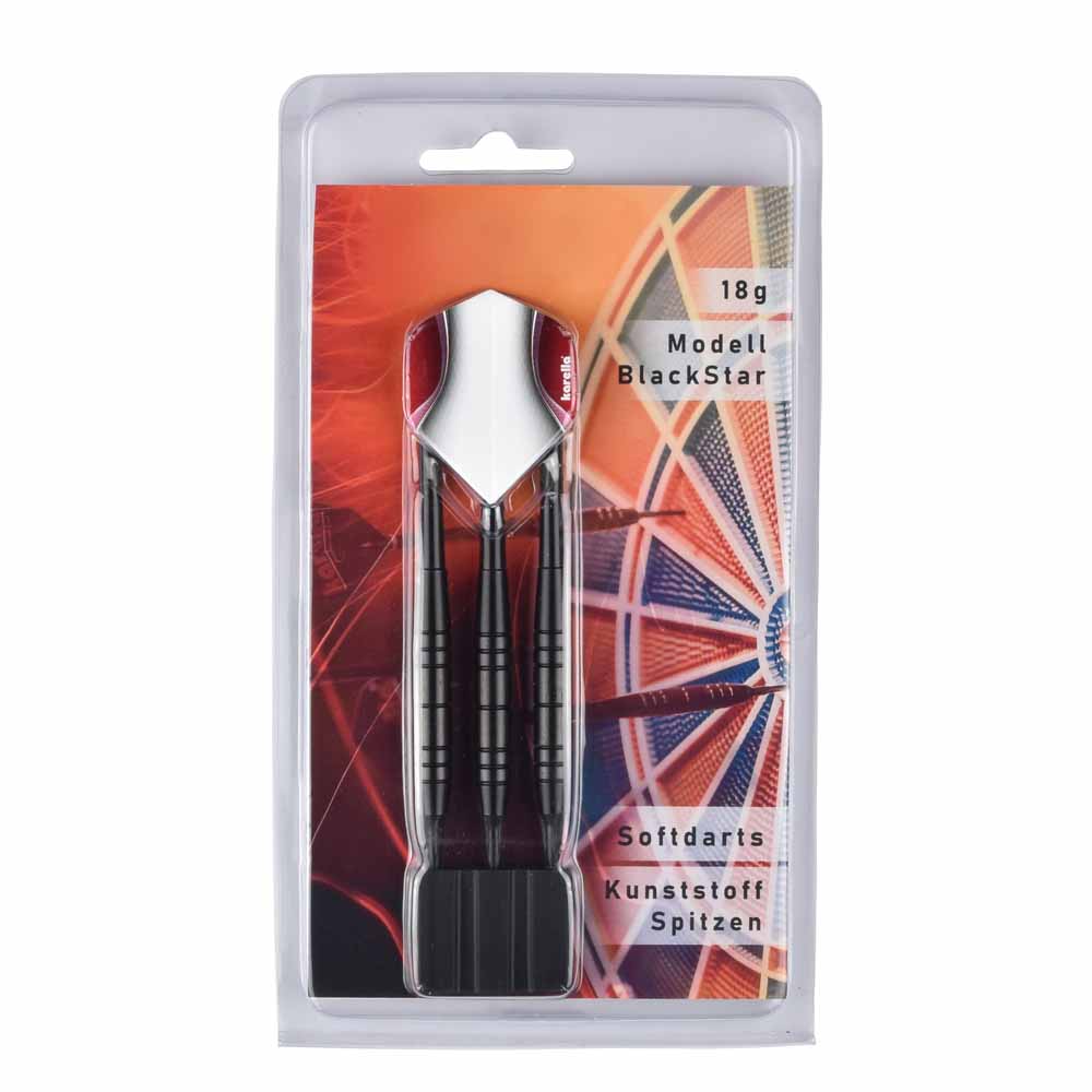 3 Standard Steeldarts Blackstar 21g | indiv. 4c Logo auf Blister