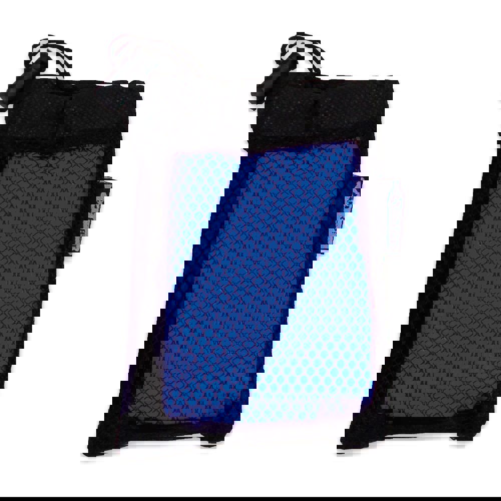 Kühlendes Handtuch aus RPET-Material, 30x80cm - Schwarz / Blau